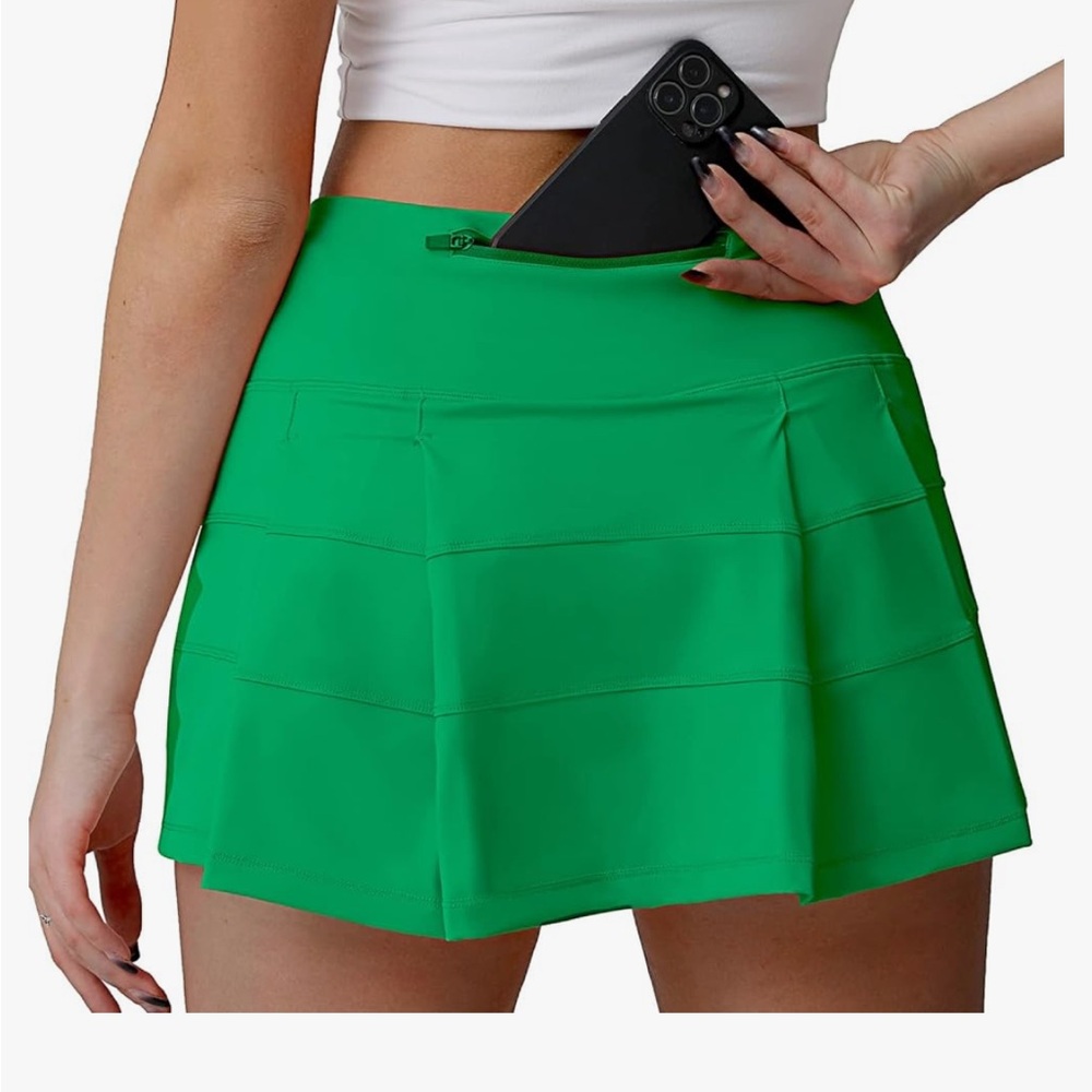 Green tennis skirt